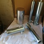 Some of Preheat Engineering's heater canisters that have been plated at Jackson Plating.