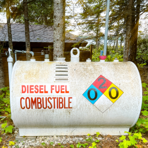 Image of a diesel fuel storage tank