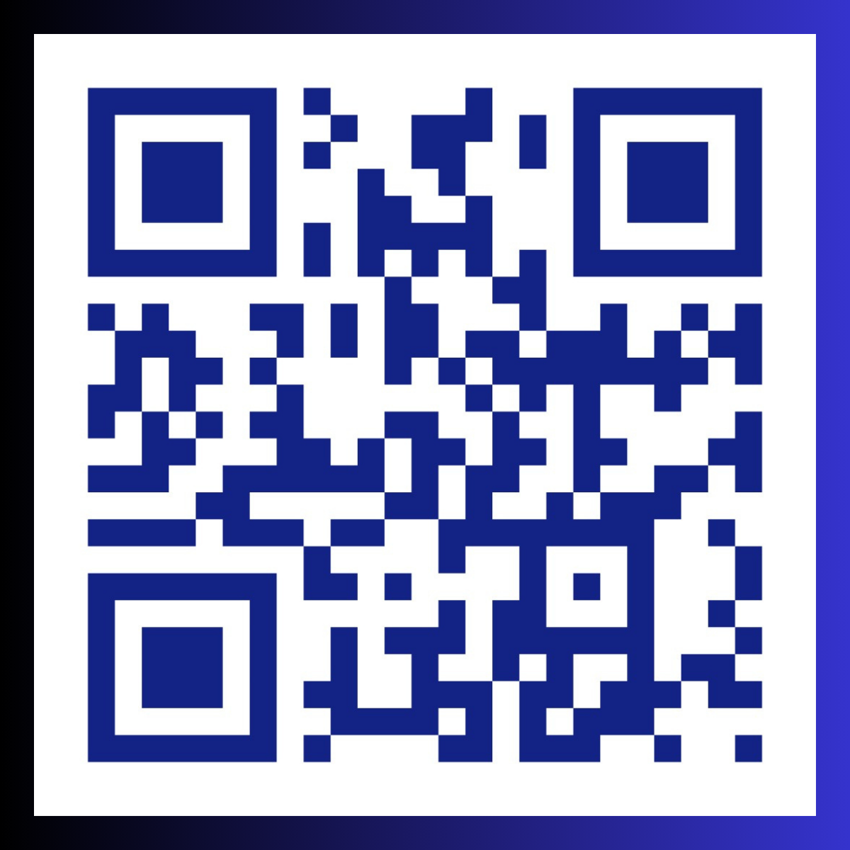 Preheats QR Code in black and blue.