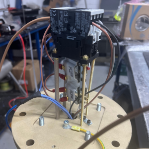 Image of components on a fuel tank heater being built in the workshop at Preheat