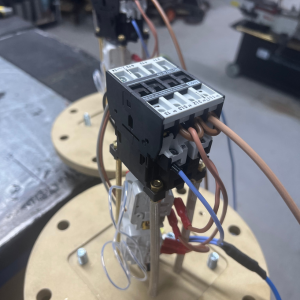 Image of components on a fuel tank heater being built in the workshop at Preheat