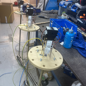 Image of components on a fuel tank heater being built in the workshop at Preheat