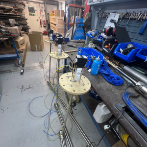 Image of a fuel tank heater being built in the workshop at Preheat