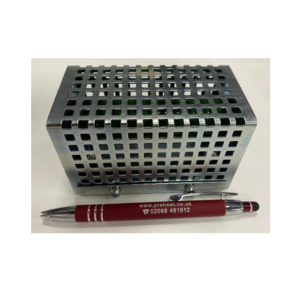Image of Preheat's smallest Anti Condensation Heater with a red Preheat pen to show the heater is the same diameter.