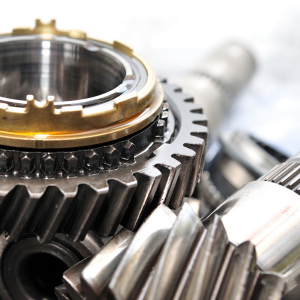 Close up gearbox Close up image of an industrial gearbox .