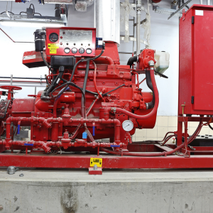 An image of a red Fire Pump Engine