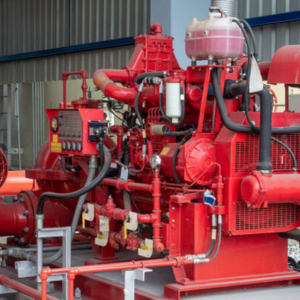 An image of a large red Fire Pump Engine